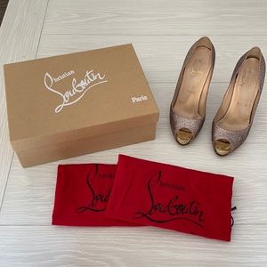 Christian Louboutin Glitter heels, Size 36